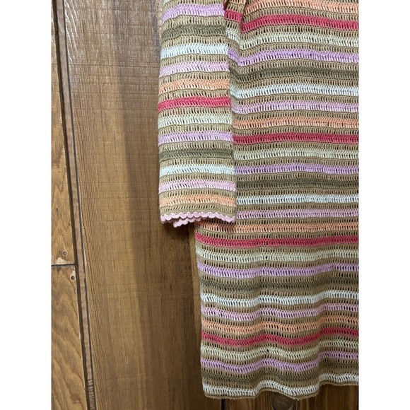 Calypso St Barth 100% Linen loose knit tunic top cover-up Size M - Picture 3 of 8